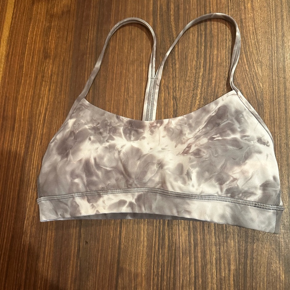 Lululemon FLOW Y Purple Tie-Dye Sports Bra